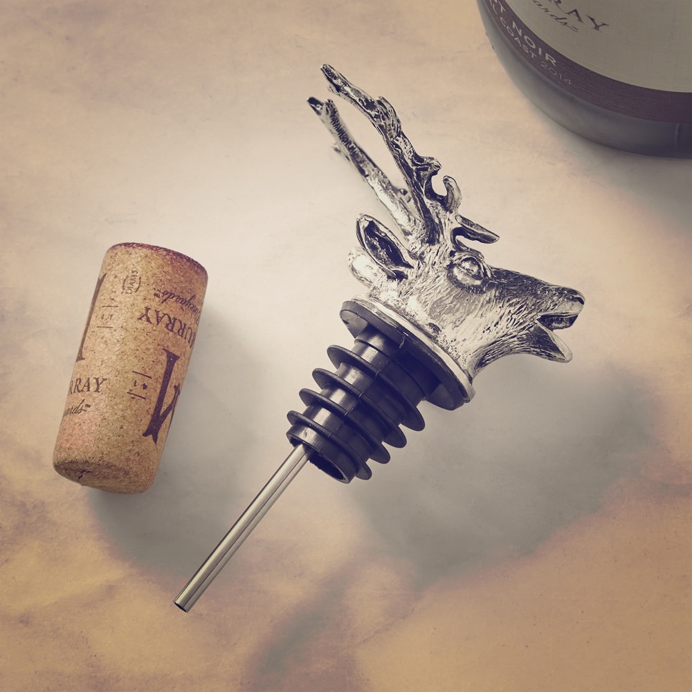 Pewter Deer Pourer & Aerator